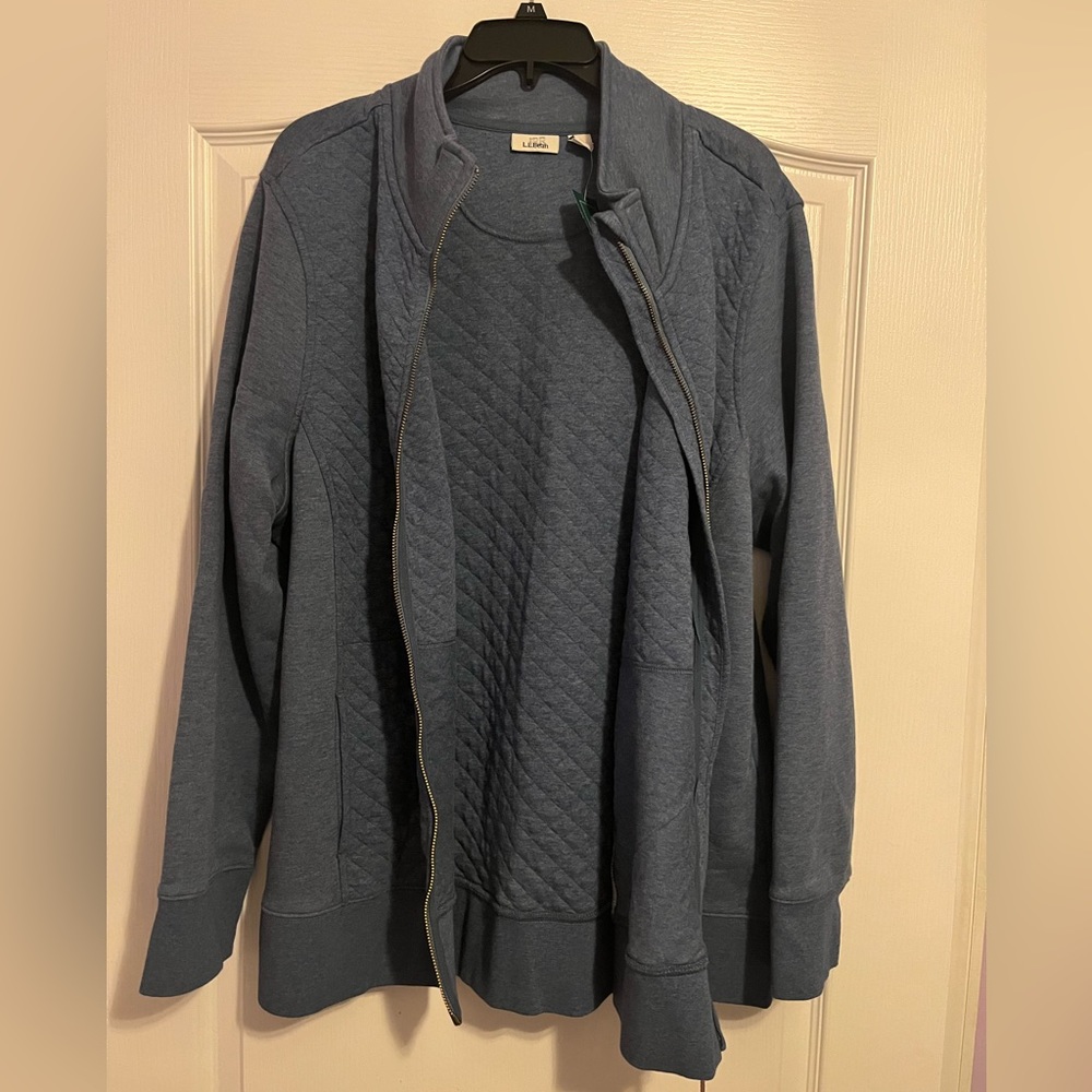 LL Bean Quilted Full Zip Sweatshirt Jacket NWT 2X